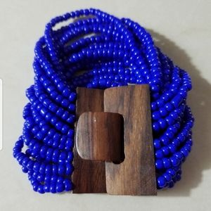 Beaded elastic bracelet.